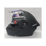 PREMIUM HELMET MHR GTZ FU935 FLIP UP MATT BLACK( ECE 22.05 DILULUSKAN )