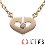 CARTIER C heart 1P diamond necklace B3040400 D:0.01ct(ヘッド(cm):Length0.7×Width1.0×Depth0.2 Chain:39.5