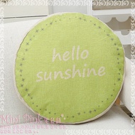 Sweet Candy Color English Life Slogan-Hello Shining Sun Retro Thick Cotton Linen Macaron Shape Pillo