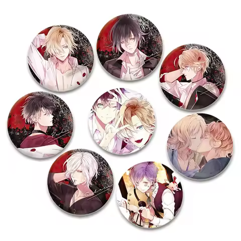 Anime Diabolik Lovers Brooches Pin Sakamaki Shu Ririe Komori Yui Sakamaki Reiji Sakamaki Ayato Carto