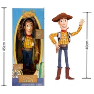 Original Anime Disney Toy Story 4 Talking Woody Buzz Jessie Rex Action Figures Anime Decoration Coll