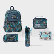 Australia smiggle Schoolbag Primary School Student Mecha Mask Cartoon Children Boy Set Meal Bag Penc