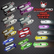 DYNOPRO STONEPRO CHAIN ADJUSTER Y15 Y16 Swing arm Chain Adjuster Alloy CNC y15zr y16zr LCV8