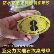 Dining Table Number Plate Creative Table Number Sticker Number Sticker Number Plate Table Number Sti