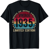 Men's cotton T-shirt 90 Year Old Gifts Vintage 1935 Limited Edition 90th Birthday T-Shirt