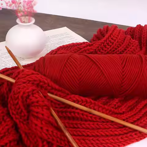 8 Ply 100g/Roll Milk Cotton Yarn Woolen Yarn Soft Pure Colour Yarn Knitting Wool Thread for Handmade