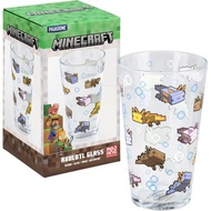 Minecraft Axolotl Drinking Glass 400ml, Officially Licensed Glassware Tumbler for Gamers, Fun Gift, 