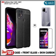 Soft Case Infinix Hot 10s Soft Casing Bonus Tempered Glass &amp; GRASKIN