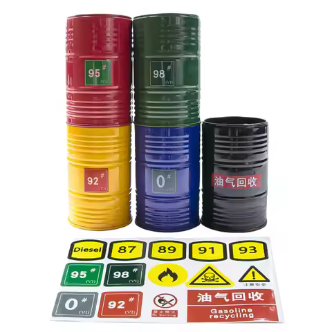 Metal Simulation Fuel Tanks,Oil Drum,oil Barrel 1/8 1/10 RC Crawler car Decoration for 1/10 TRX4 D90