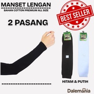 Dalemania Thick Hand socks Premium Cotton Material 38 cm Long Sleeve Cuffs Black White Handshock 2 P