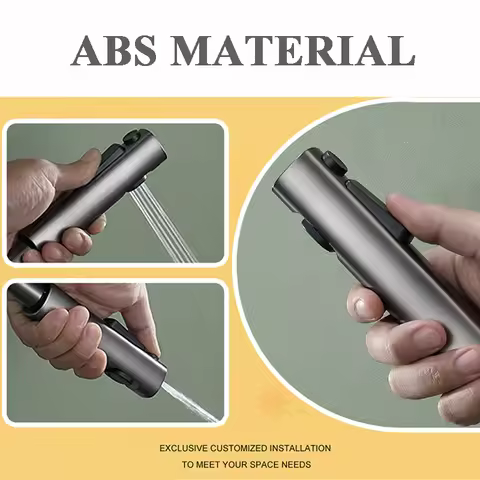 Toilet Bidet Douche Sprayer 2 Function ABS Plastic Hygienic Shower Head Handheld Water Pressure Self