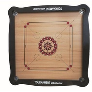 2 in 1 / 87cm x 87cm  tournament / Netto carrom board GAME WITH CHECKER with FREE COINS.