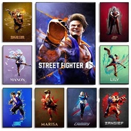 Street Fighter 6 Popular Video Game Characters Poster Classic Fighting Cool Canvas Painting Wall Art