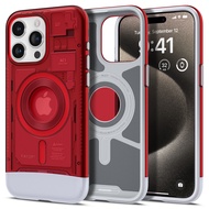 SPIGEN Case for iPhone 15 Series [Classic C1 Mag Fit] Retro Translucent Design with MagSafe Compatib