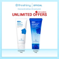 【Ready Stock】Freshiny Skincare Paket Set With Facial Cleanser +Cherry&Shea Butter Facial Mask +Clean