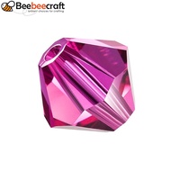 24pcs Preciosareg Beads Czech Bicone 70350 Fuchsia 6mm Hole: 1mm
