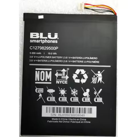 3.8V 5000mAh C1279829500P Genuine Mobile Phone Replacement Battery for BLU M10L Plus 10 Inches
