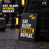 Hymerch Patch HYROX Rubber Velcro Premium Eat Sleep Hyrox Repeat