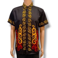 New Kemeja Lelaki Corak Orang Ulu Printed Graphic Kemeja Batik Corak Orang Ulu