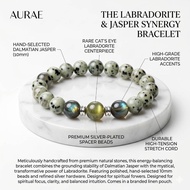 Labradorite & Dalmatian Jasper Premium Natural Stone Bracelet - Men's Bracelet Focus DescriptionWani