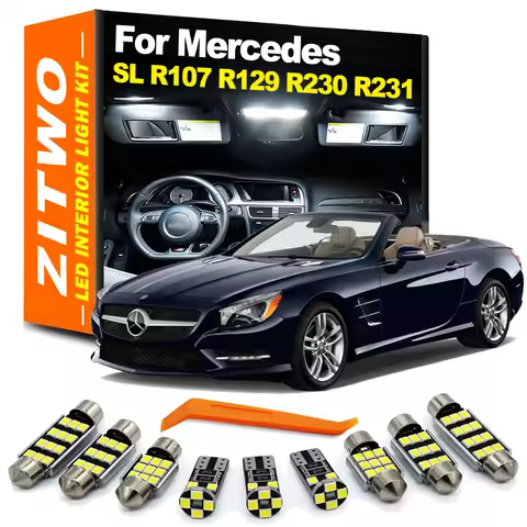 ZITWO Car LED Bulb Interior Trunk Map Door Light Kit For Mercedes Benz SL Class R107 C107 R129 R230 