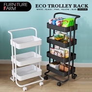 F&F: Trolley 3/4/5 Tier/ trolley rack/troli barang/troli beroda/trolley baby/kitchen trolley
