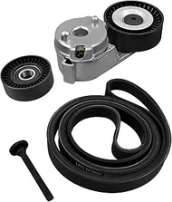 HUQUZN Serpentine Belt Drive Component Kit Fit for Jeep Grand Cherokee L6 4.0L 1999-2004 Wrangler L6
