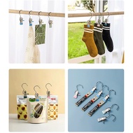 Metal Hook Stainless Steel Clothes Clip No Durable Trace Powerful Clothes Hanger -XS