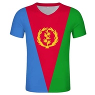 Kemeja-T Bendera Eritrea Kemeja-T Lelaki Lengan Pendek Kemeja-T Percuma Nombor Nama Tersuai Negeri E
