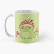 Kawaii Frog Cup Mug with Toadstool Mushroom Hat and Snail