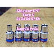 Kingtony E4 E5 E6 E7 E8 model 1/4 inch socket head 24mm long 237504M 237505M 237506M 237507M 237508M