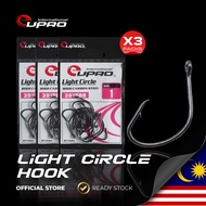 Eupro LIGHT CIRCLE High Carbon Steel Hook (3918BN) X3 Packs