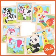 KUDOSTH 9-Piece Wooden Jigsaw Puzzle Educational Toys