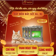 (TYPE 1) SANPETS clay cat litter, 6L, 9L litter with 4 antibacterial scents, super clumping