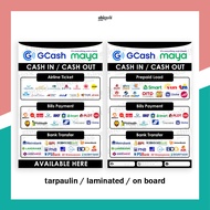 Black Gcash Maya All-In-One Bills Payment Business Tarpaulin and Laminated Signage