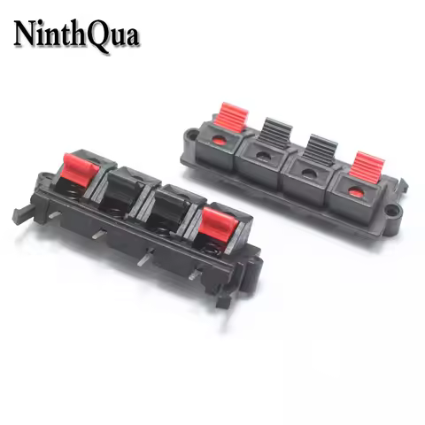 2pcs WP External Banana jack 4Pin Speaker Amplifier Wire Clip Audio Socket WP4-19 4 Pole LED Spring 