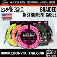 Ernie Ball Braided Instrument Cable 10ft Straight to Angle and Straight to Straight Ernie Ball All C