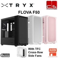 TRYX FLOVA F50 Fabric Finish, TCF Cross-Flow Fan, Mid-Tower ATX Case (Black / White / Pink)