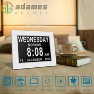 ADAMES Digital Clock Electronic Dashboard Table Large Time Dementia Home Decor