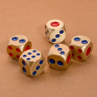 Pure copper dice, large metal dice, brass dice, mahjong dice, handheld dice set