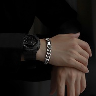 gelang titanium gelang couple Niche Cuban Titanium Steel Trendy Hip Hop Female Boy Bracelet