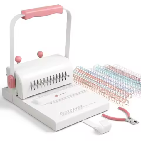 Binding Machine Hole Pitch 2:1 - Portable Book Binding Kit with 10PCS 5/8'' Binding Wires and Plier 