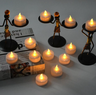 Candlium 12 Pack Warm Yellow LED Flameless Tea Light Candles AG10*3 Battery Powered Perfect For Wedd