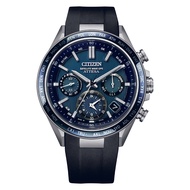 Citizen Eco-Drive Satellite Wave Chronograph Blue Dial Black Strap Men Watch CC4050-18L