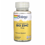 Solaray, Bio Zinc 15mg / Zinc 50mg ,100 VegCaps