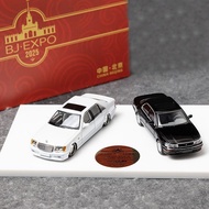 Fine Works 1/64 Dual Car Set Mercedes-Benz 140+Lexus 400 North Exhibition Limited Car Model