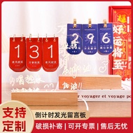 Acrylic Luminous Countdown Desk Calendar Erasable Memo College Entrance Examination Clock Card Calen