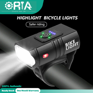 ORIA ไฟจักรยาน LED 2T6ช่องเสียบ USB,ไฟจักรยานชาร์จไฟได้มีช่องเสียบ USB ไฟหน้ากว้างอุปกรณ์เสริมสำหรับรถจักรยานใช้ได้กับทุกรุ่นจักรยานเสือหมอบจักรยานเสือภูเขาสำหรับขี่จักรยานกลางคืน