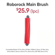 Main Brush for Roborock S7 Pro Ultra/Q7 Max/S7MaxV/Qrevo/S7 Max Ultra/Qrevo MaxV/Qrevo S/Qrevo Pro/Q