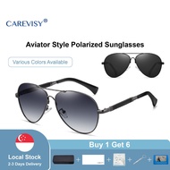 CAREVISY Aviator Polarized Sunglasses UV400 Protection Anti Glare Driving Fishing Outdoor Sunglasses